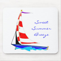 Summer Sailboat Fun Mousepad