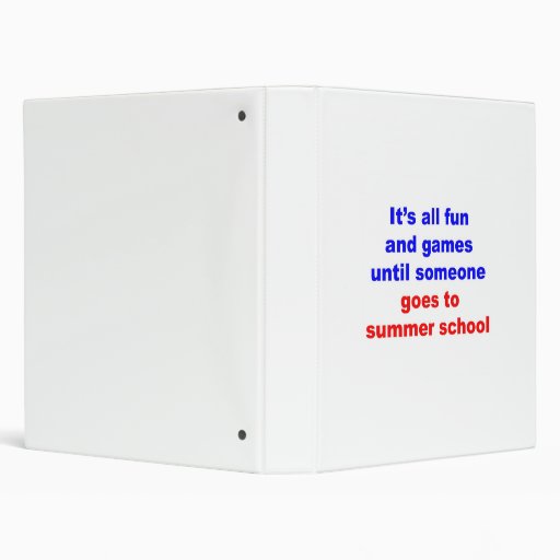 Summer School 3 Ring Binders