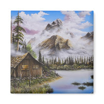 Summer Solitude Oil painting by David Paul Fridge Magnet