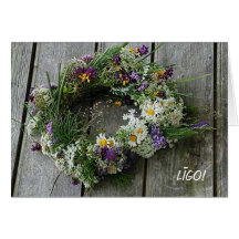 Summer solstice greeting card