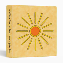 Summer sun. Warm yellow colours. 3 Ring Binder
