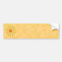 Summer sun. Warm yellow colours. Bumper Sticker