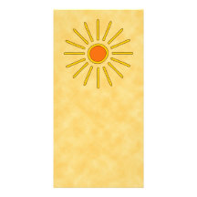 Summer sun. Warm yellow colours. Personalized Photo Card