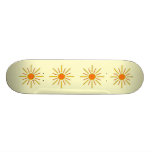 Summer sun. Yellow and orange. Custom Skate Board