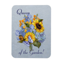 Summer Sunflower Bouquet - Customize Flexible Magnets