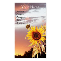 SUMMER SUNSET MONOGRAM BUSINESS CARD TEMPLATE