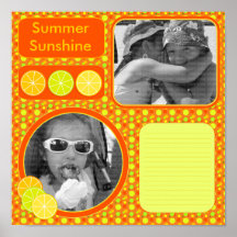 Summer Sunshine Citrus Scrapbook Page Print