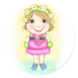 Summer Swim Girl Stickers