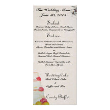 Summer Wedding Dinner Menus Custom Announcement