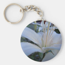 Summer White Lily Keychain