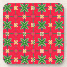 Summer Yellow Floral Motif Coasters