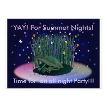Summers Night Party Invitation