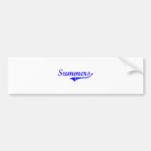 Summers Surname Classic Style Bumper Stickers