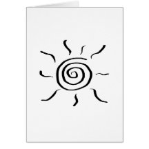 Summersgarden Sunshine Black and White - Greeting Card
