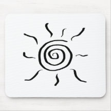 Summersgarden Sunshine Black and White - Mousepad