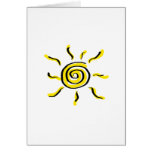 Summersgarden Sunshine Yellow and Black - Greeting Card