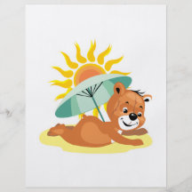 Summertime Beach Fun Bear Flyer