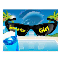 Summertime Girl Postcard