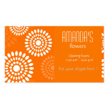 Summertime orange flowers Business Card