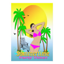 Summertime - Party Time! Invitation