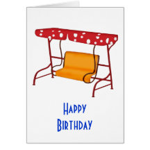 Summertime Patio Glider Seating Cards