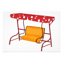 Summertime Patio Glider Seating Personalized Invitation