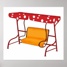 Summertime Patio Glider Seating Posters
