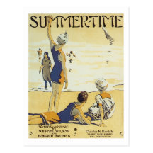 Summertime Vintage Songbook Cover Postcard
