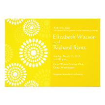 Summertime yellow wedding invitation