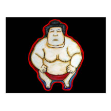 Sumo Wrestler Postcard