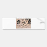 Sumo Wrestlers, Circa 1800's. Japan. Bumper Sticker