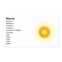 Sun 2 business card templates