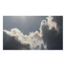 Sun and clouds business card template