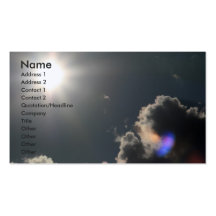 Sun and clouds business card templates