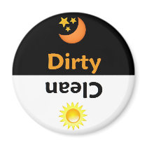 Sun and Moon 2 Clean Dirty Dishwasher Magnet magnets
