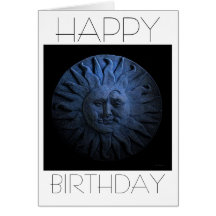Sun and Moon Birthday Card