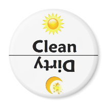 Sun and Moon Clean Dirty Dishwasher Magnet magnets