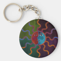 Sun and Moon keychain