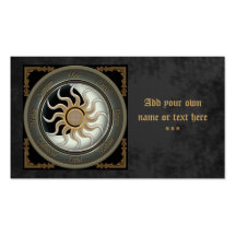 Sun and Moon Pagan Wheel Business Card Template
