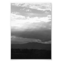 Sun and Storm over the Mountain Photograph