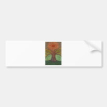 Sun And Tree Bumper Stickers