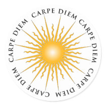 Sun Carpe Diem Book Plate Sticker