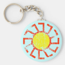 SUN - DISTRESSED AND AGED STYLE KEY CHAINS