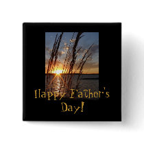 Sun Down at the Lake Pinback Buttons