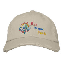 Sun, Dragon, Sports Embroidered Baseball Caps