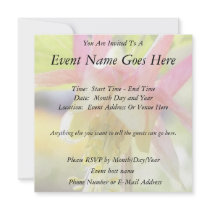 Sun Drenched Columbine Flower Custom Invitations