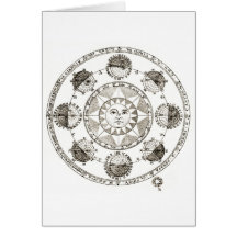 Sun ellipse design greeting card