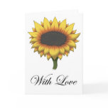 Sun Flower (With Love) Greeting Card