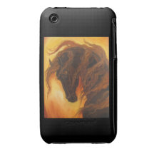 Sun Kissed Friesian Horse iPhone 3 Case-Mate Cases