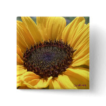 Sun-Kissed Sunflower Button